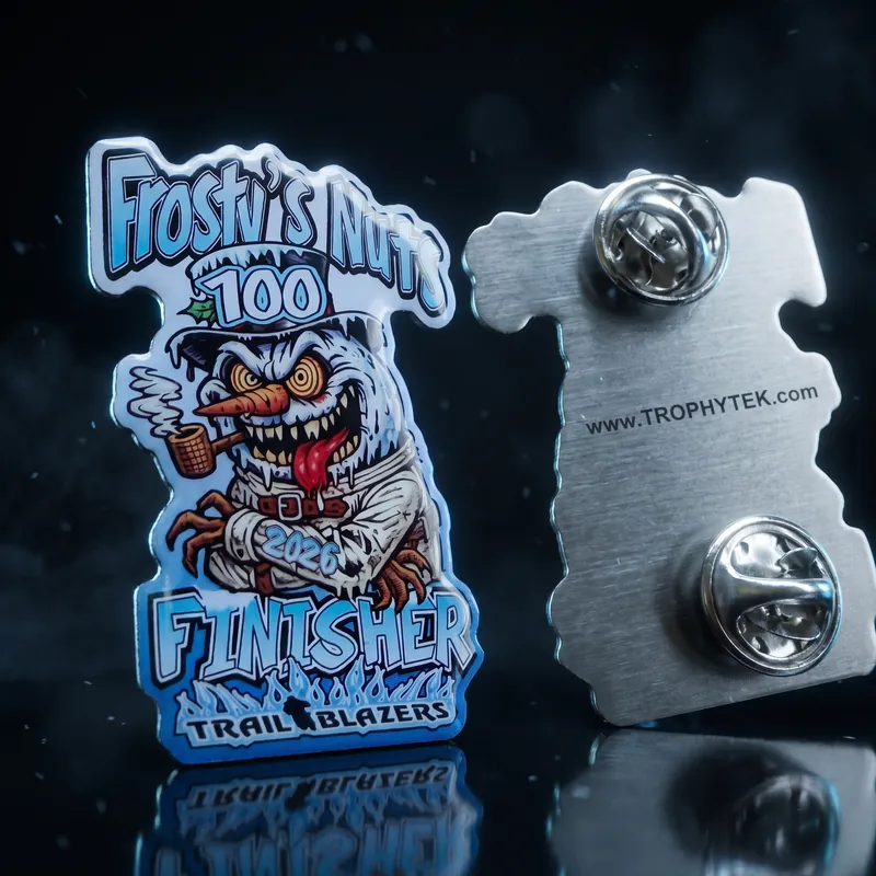 Virginia City Grand Prix 55th annual finisher lapel pin, front and back